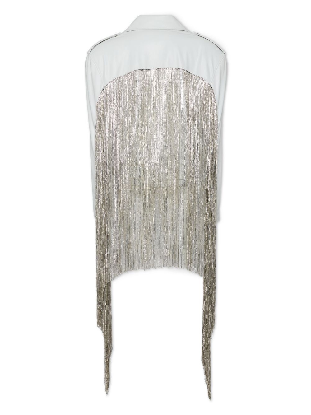 fringed leather jacket - 2