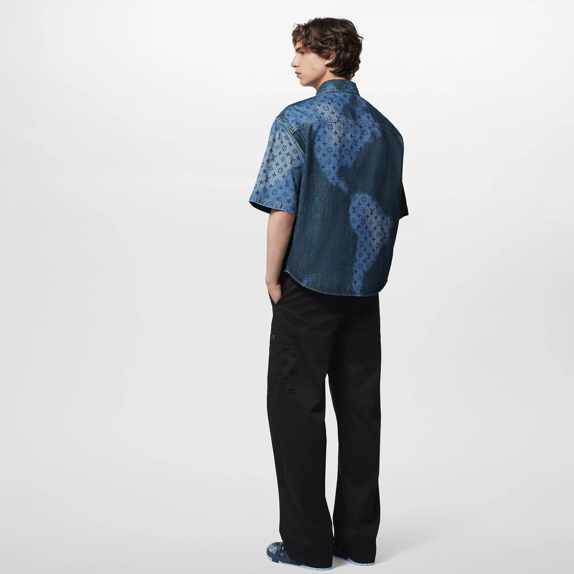 Short-Sleeved Denim Overshirt - 3