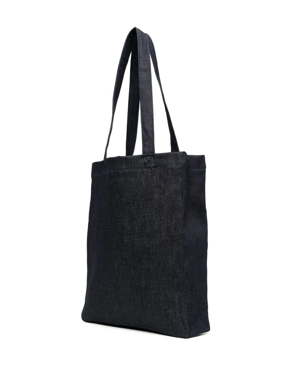 logo-print denim tote - 3