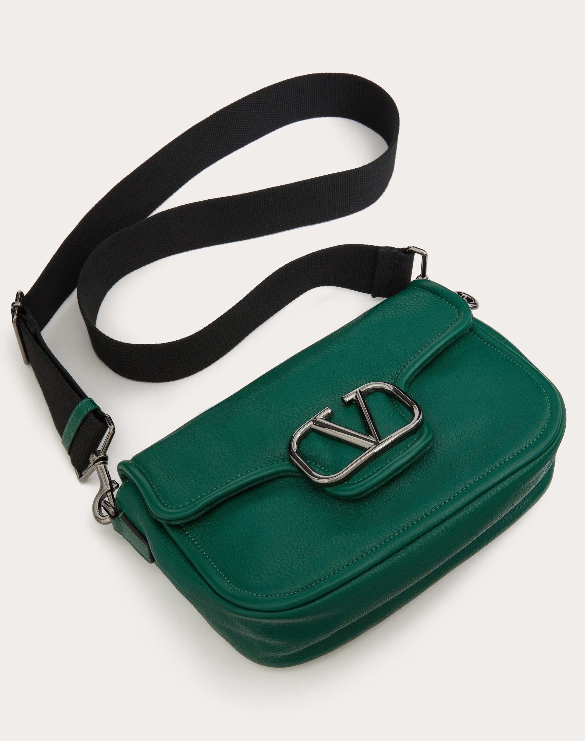 VALENTINO GARAVANI ALLTIME GRAINY CALFSKIN SHOULDER BAG - 6