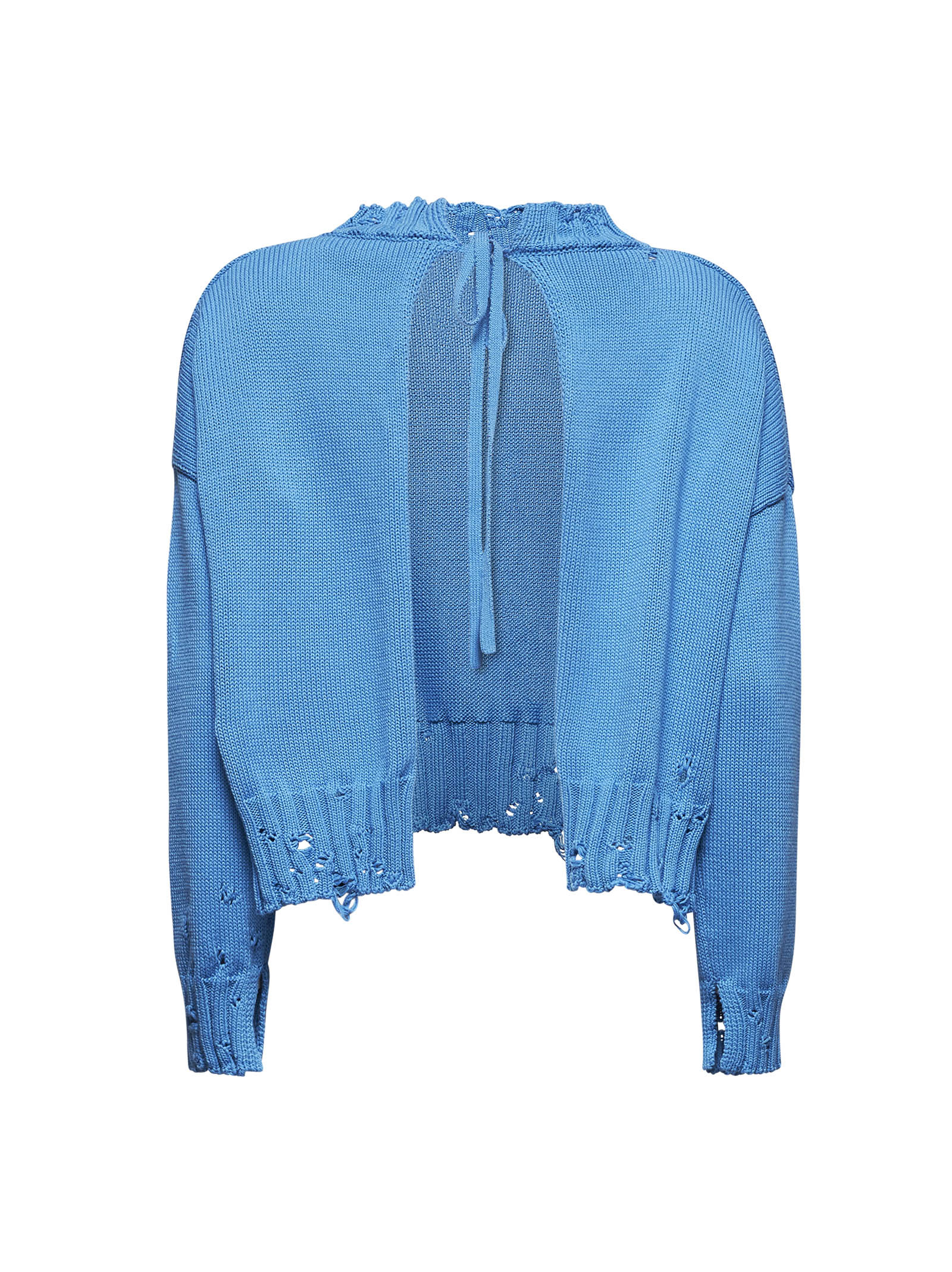 Light blue cotton crop sweater - 2
