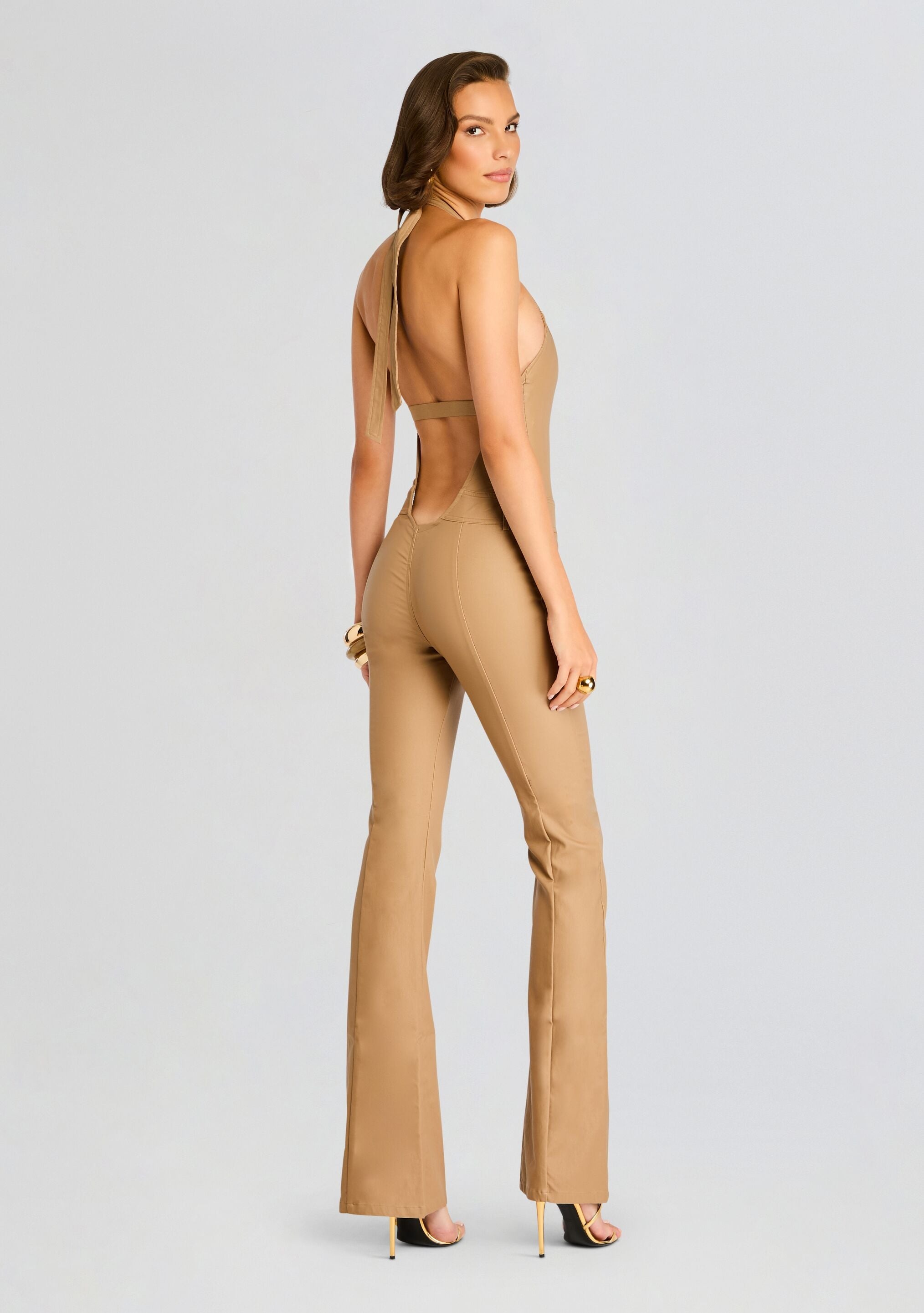 CYNTHIA COATED DENIM JUMPSUIT - 4