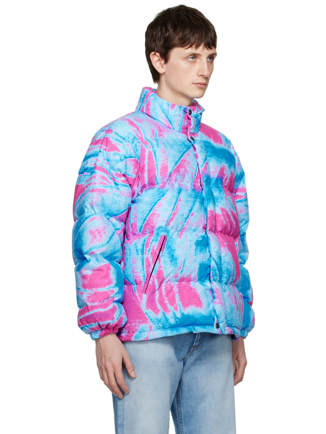 Blue & Pink Embroidered Jacket - 2