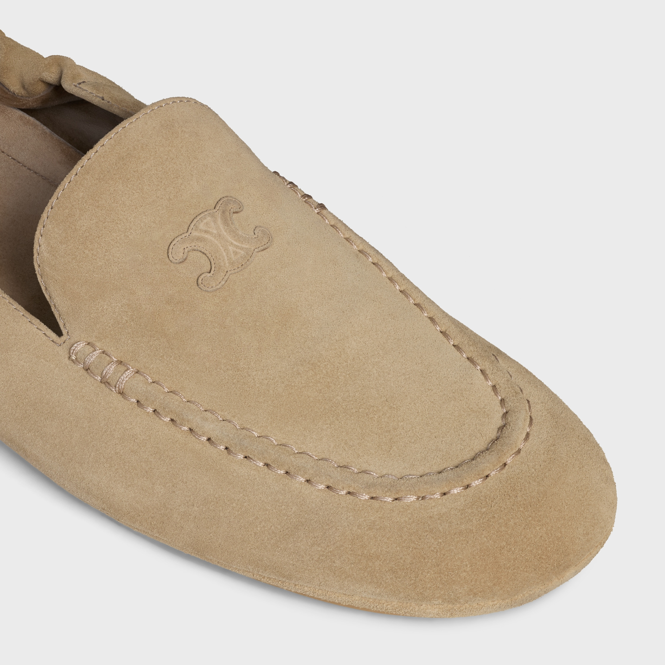 CELINE ADAM LOAFER WITH TRIOMPHE IN SUEDE CALFSKIN - 4