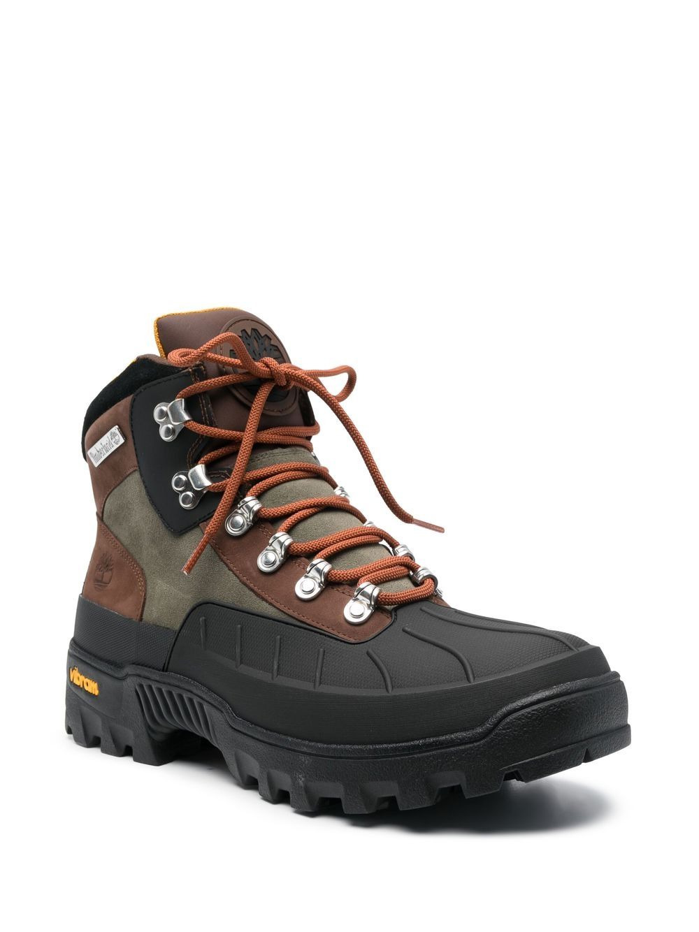 panelled lace-up boots - 2