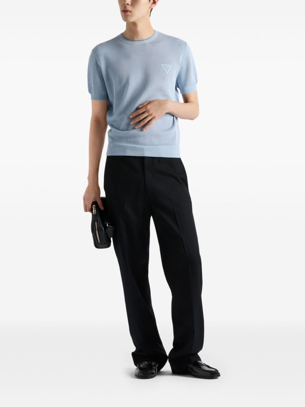 perforated-design T-shirt - 2