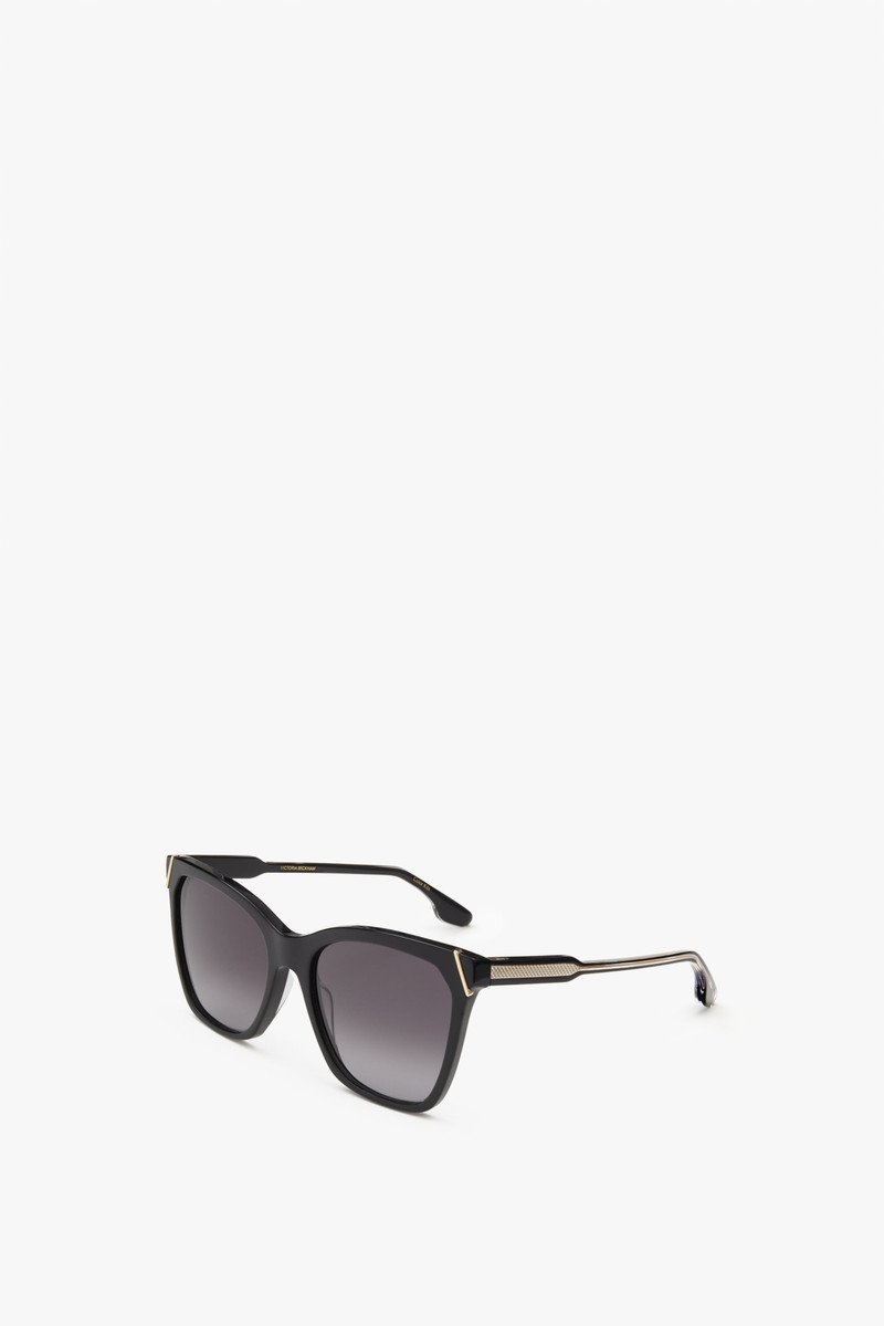 Victoria Beckham Squared Cat Eye Sunglasses in Black-Grey outlook