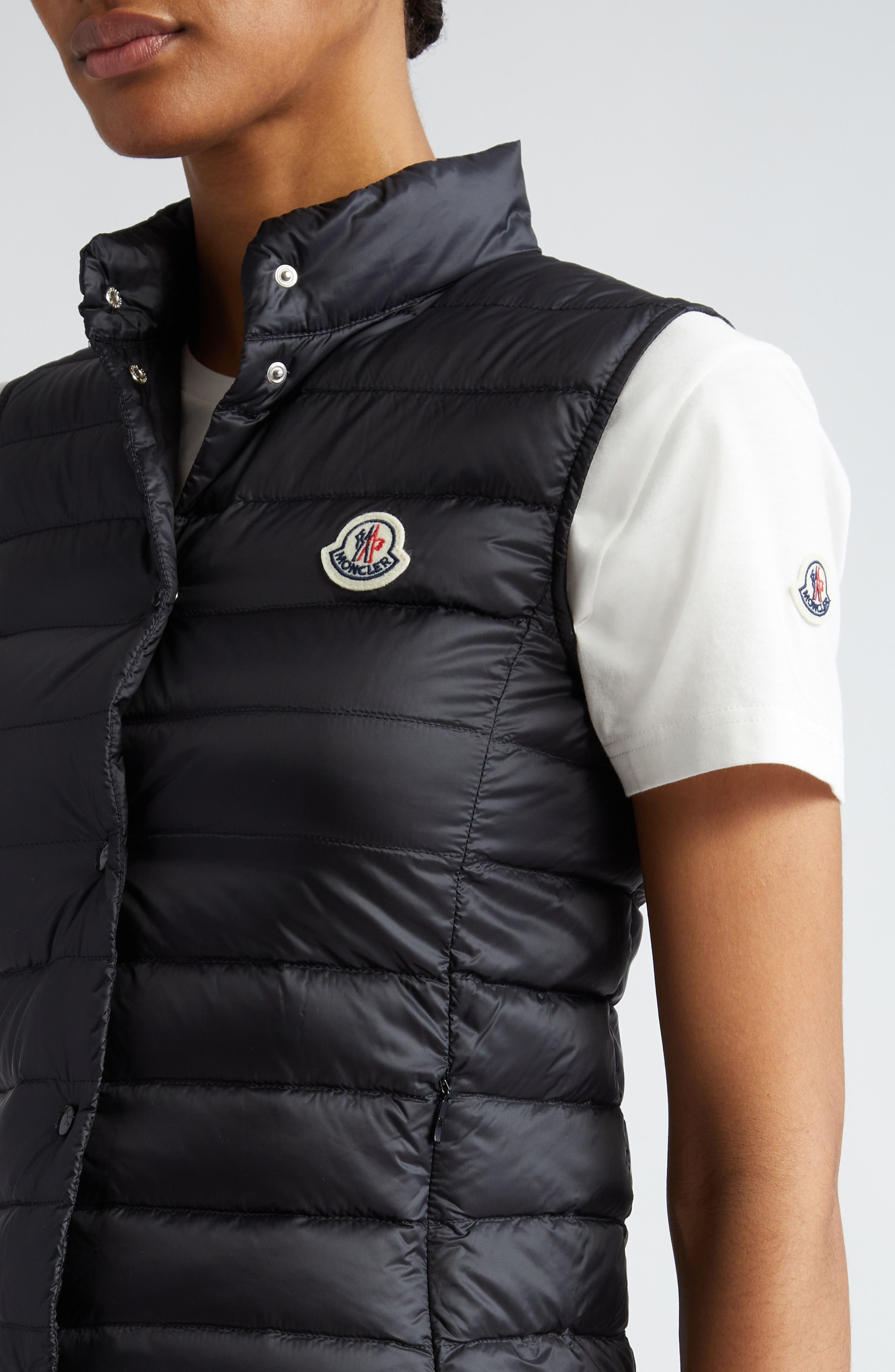 Moncler Liane Quilted Down Puffer Vest in Black/Black at Nordstrom - 4