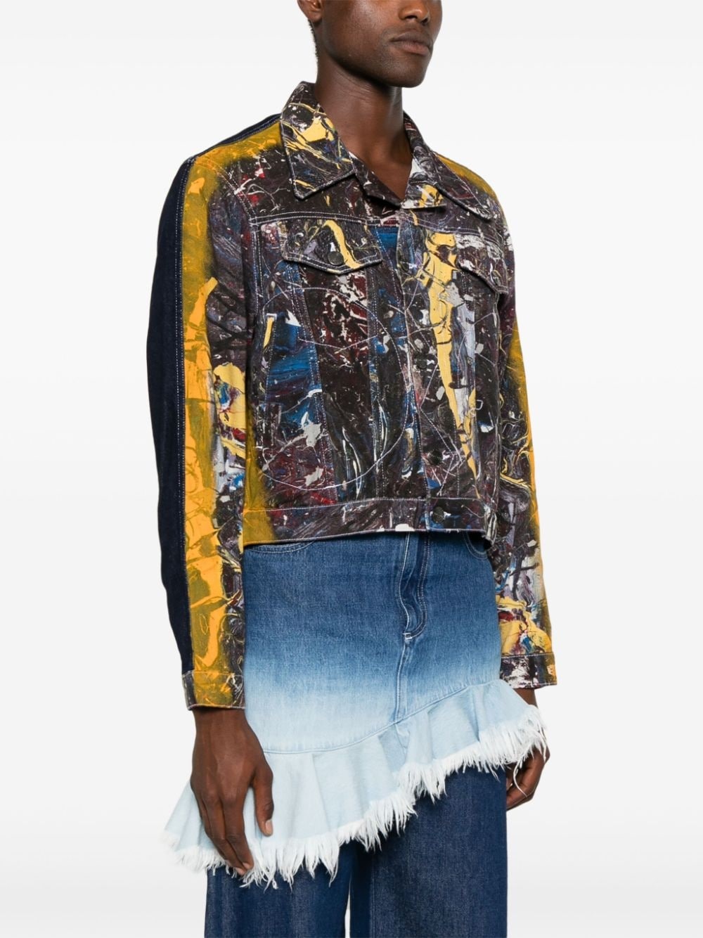 Painted denim jacket - 4