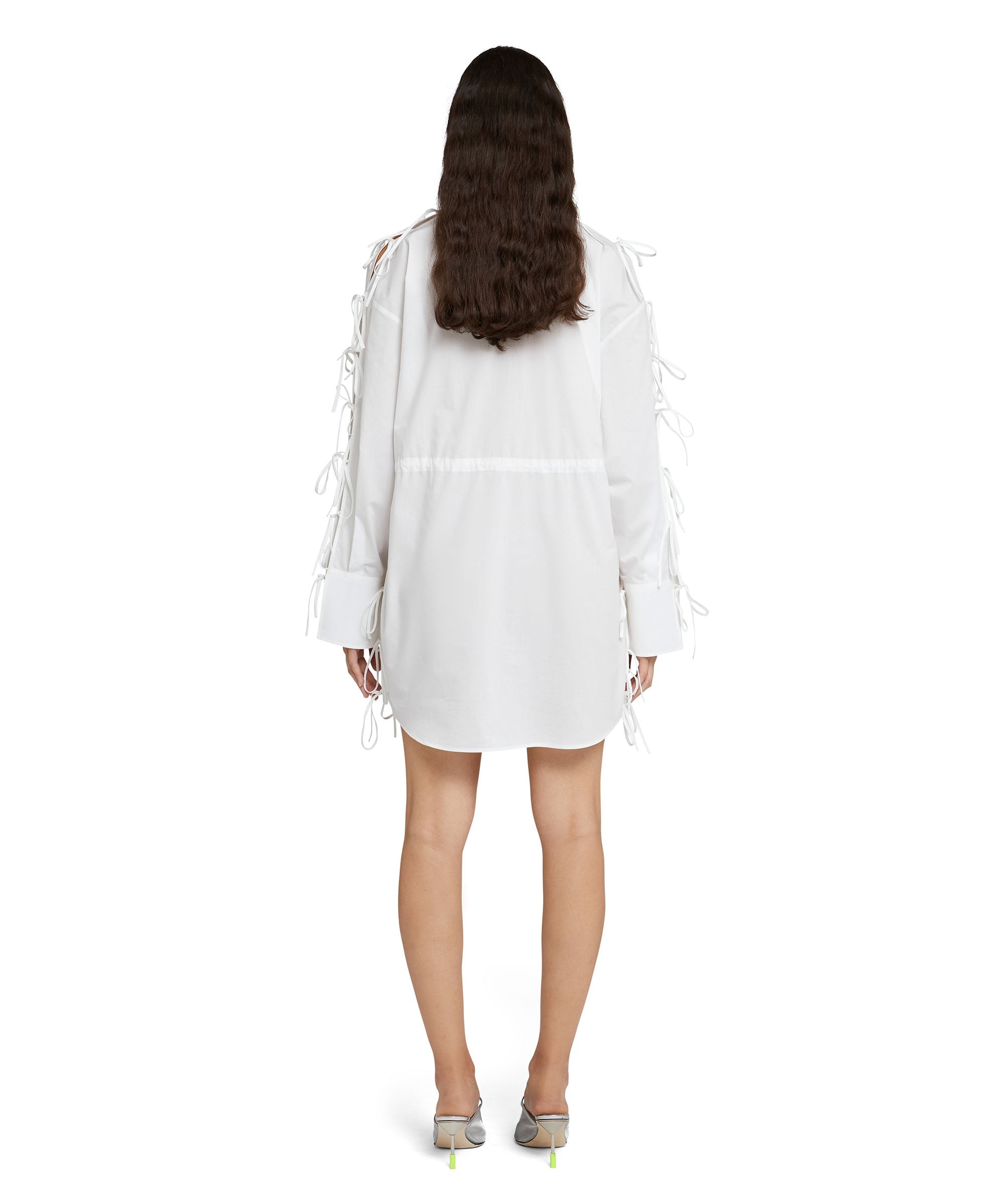 Poplin cotton chemisier mini dress - 4
