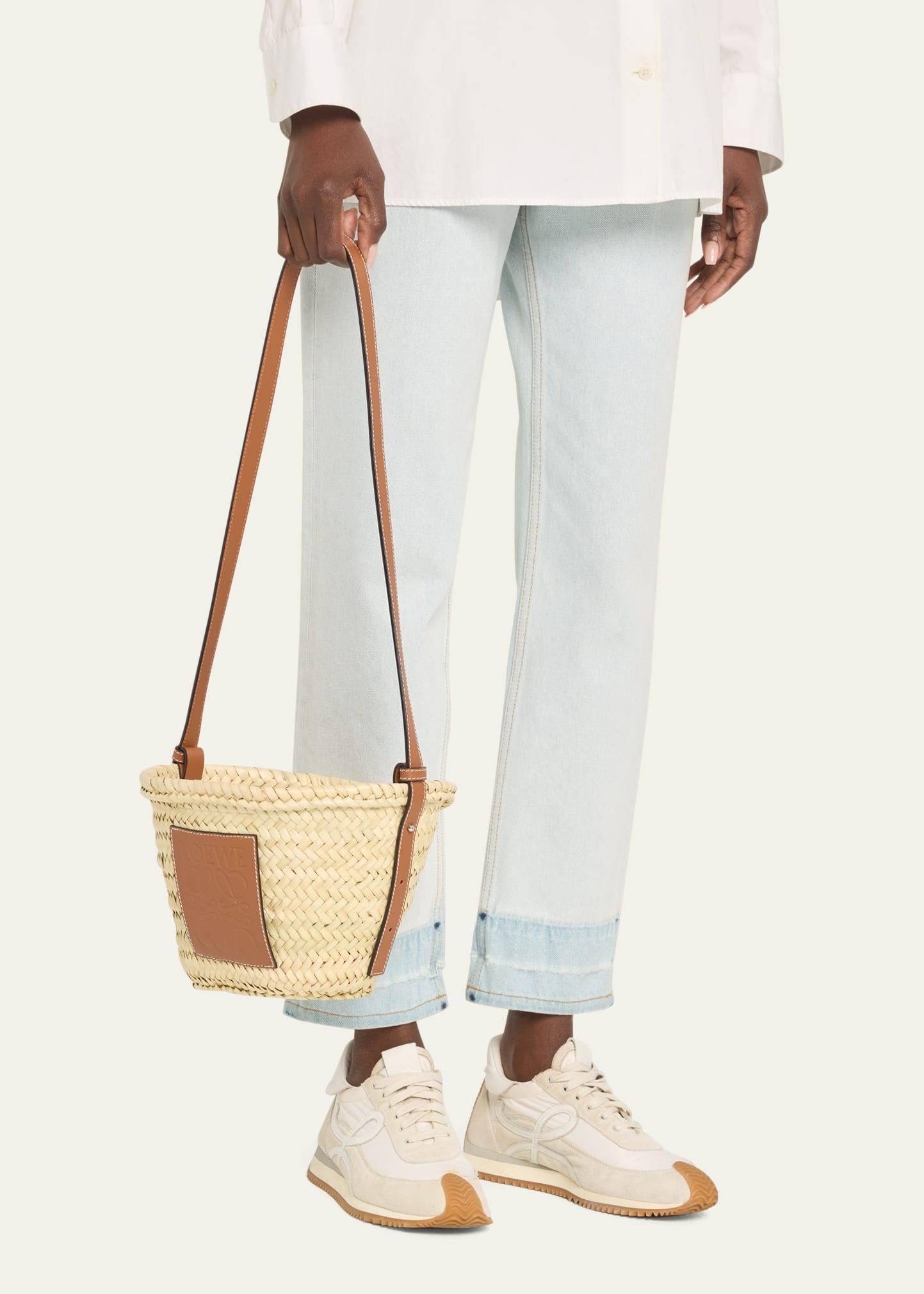 x Paula’s Ibiza Drawstring Straw Bucket Bag - 2