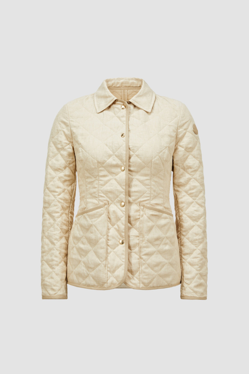 Uzes Diamond-Quilted Padded Linen Jacket 1
