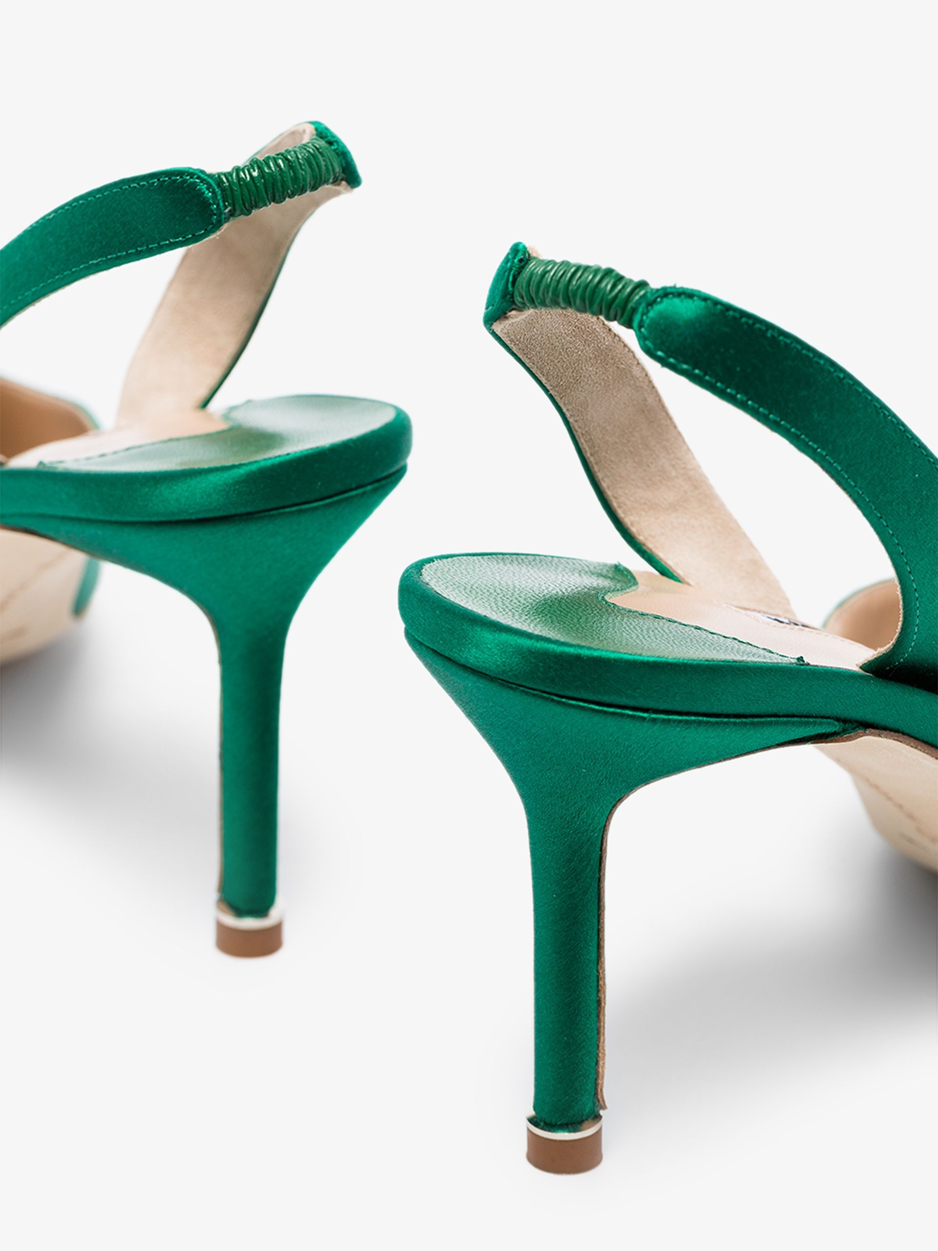 Green Hangisi 70 satin slingback pumps - 5