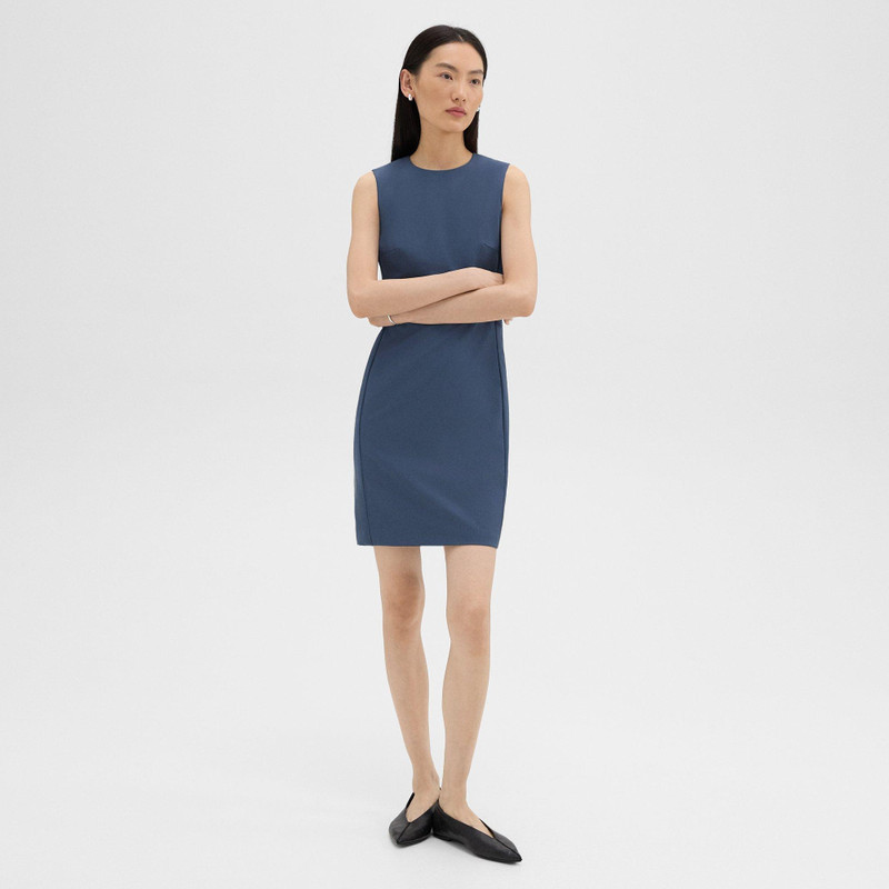 Theory Sleeveless Fitted Dress in Good Wool outlook