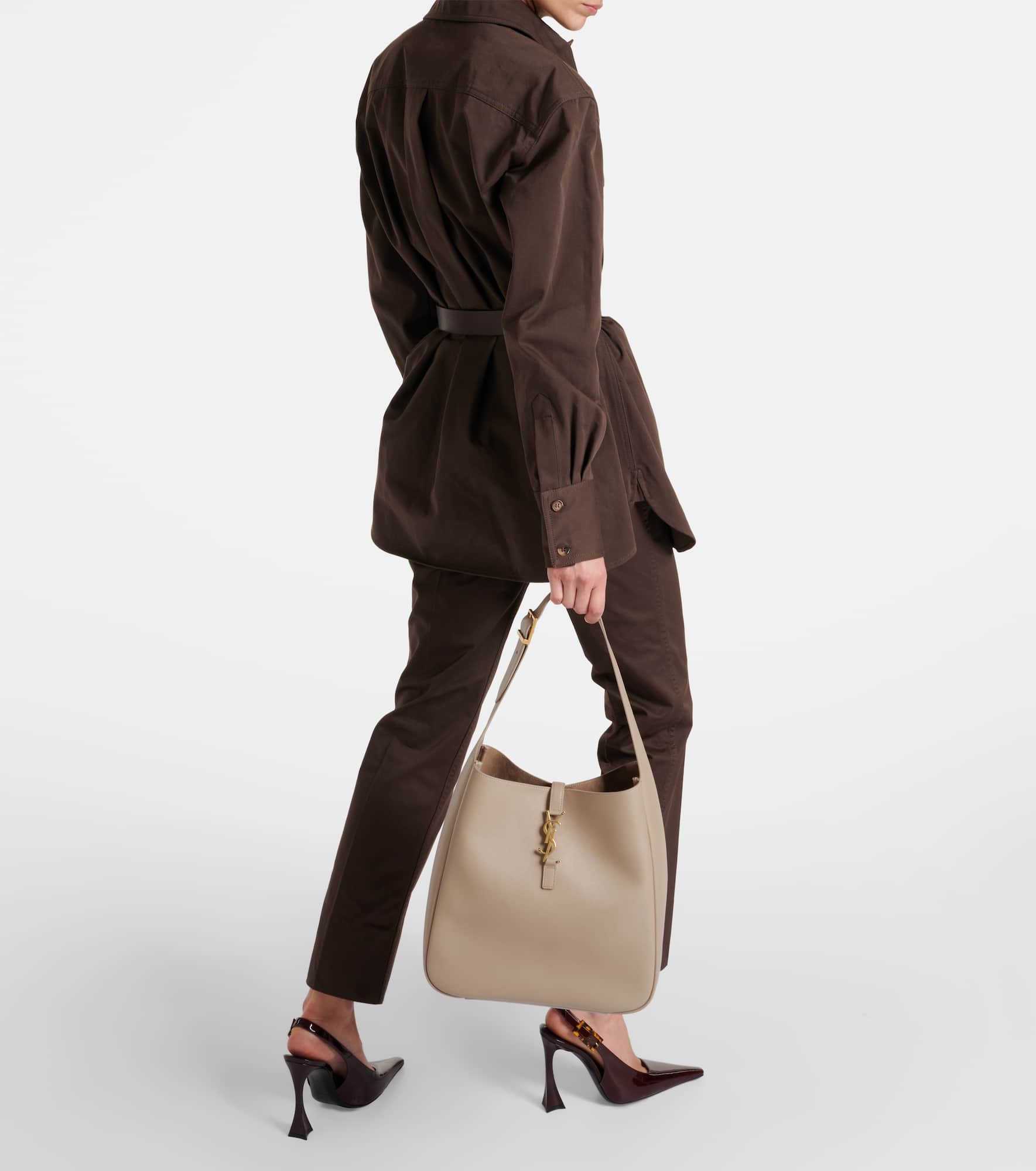 Le 5 à 7 Large leather shoulder bag - 5