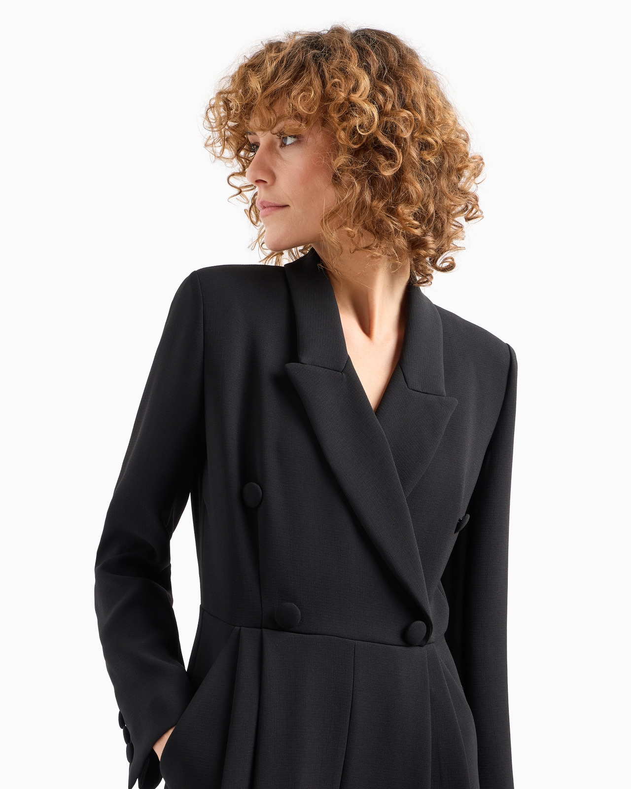Two-piece effect jumpsuit with technical crêpe lapels - 5