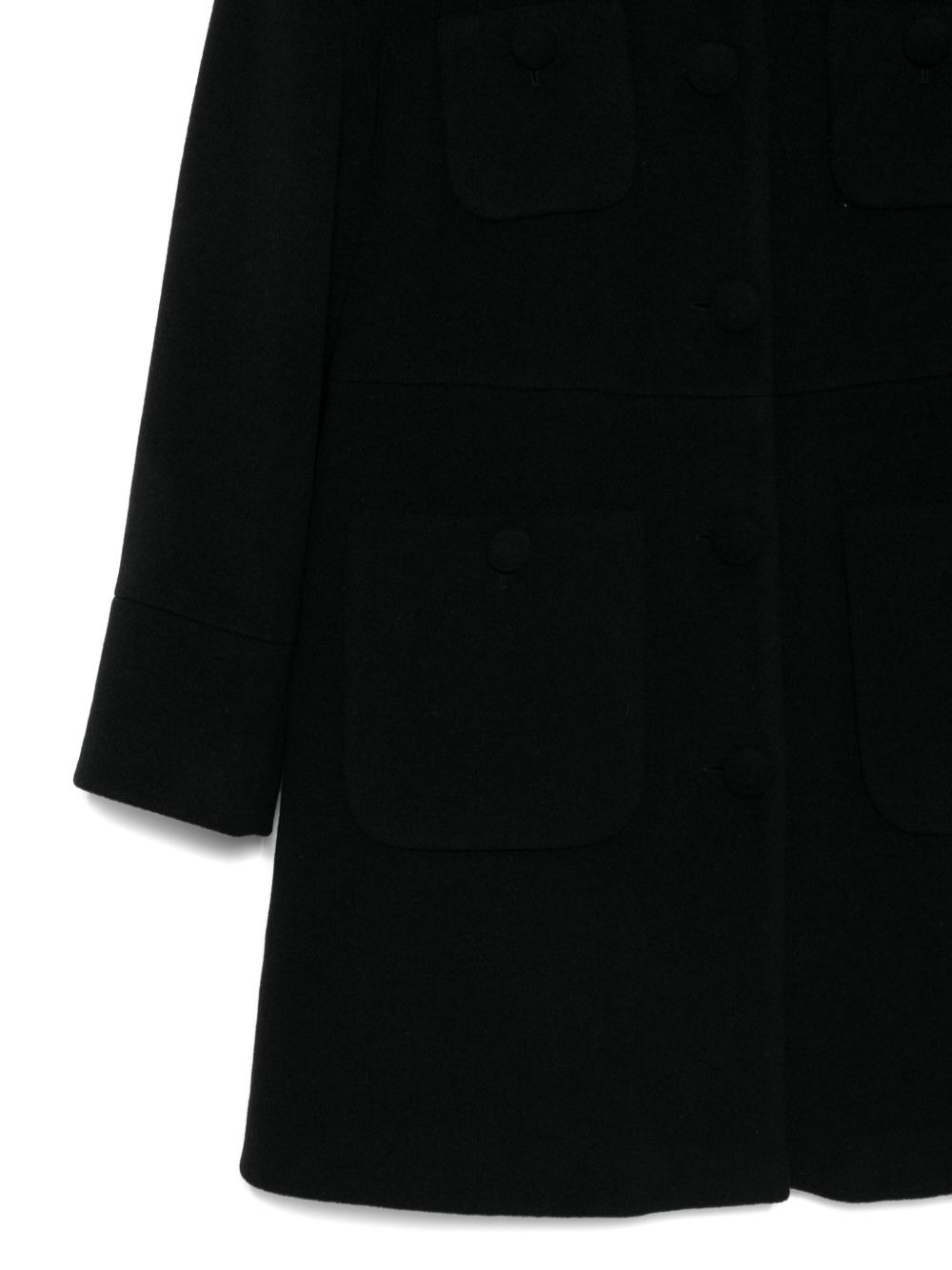 peter-pan collar patch-pocket coat - 3