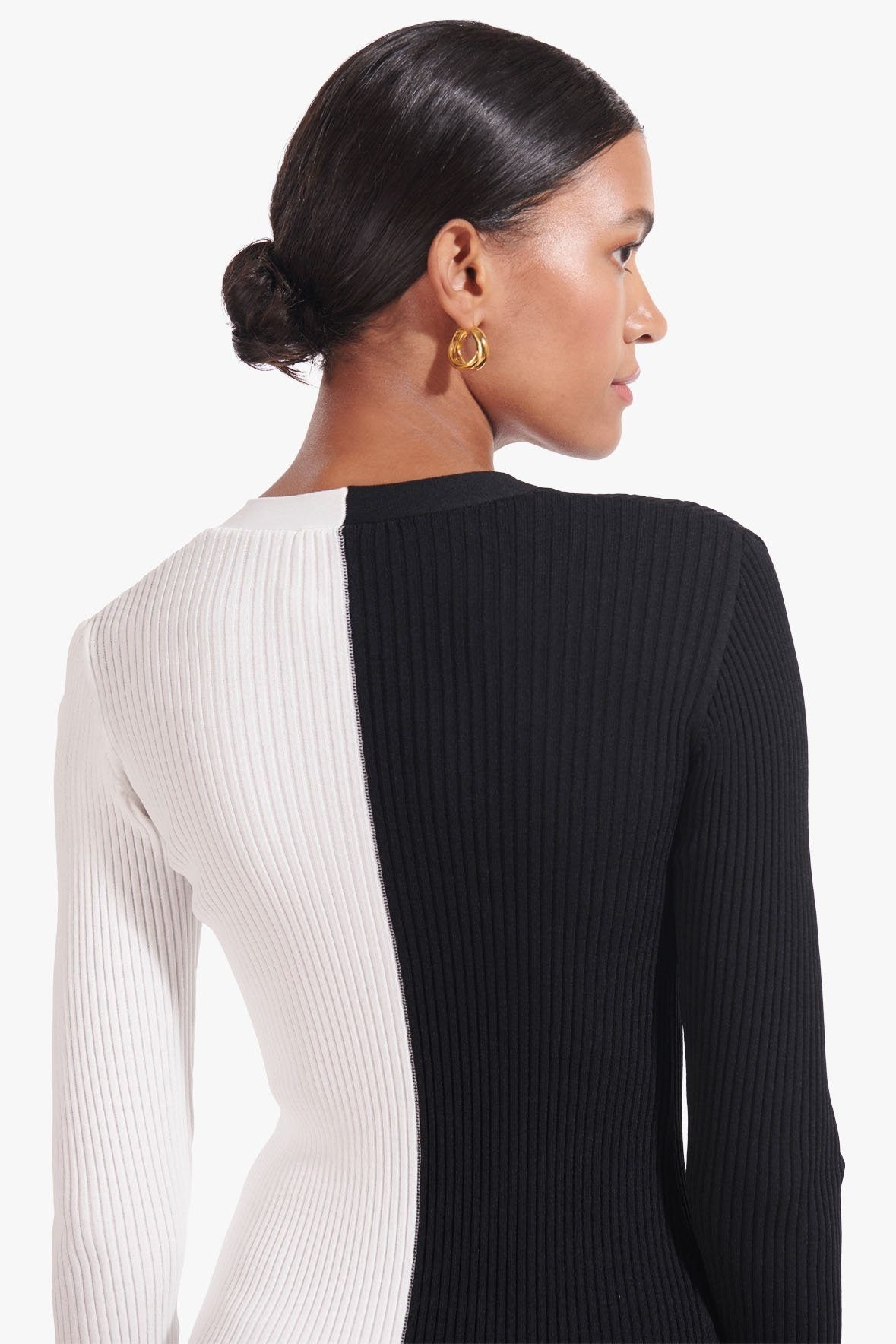 STAUD SHOKO SWEATER | BLACK WHITE - 6