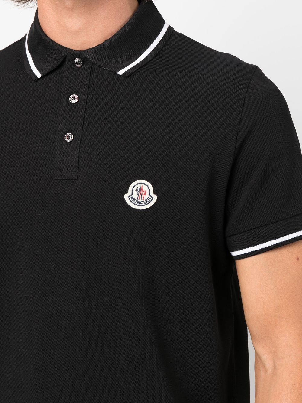 logo-patch polo shirt - 5