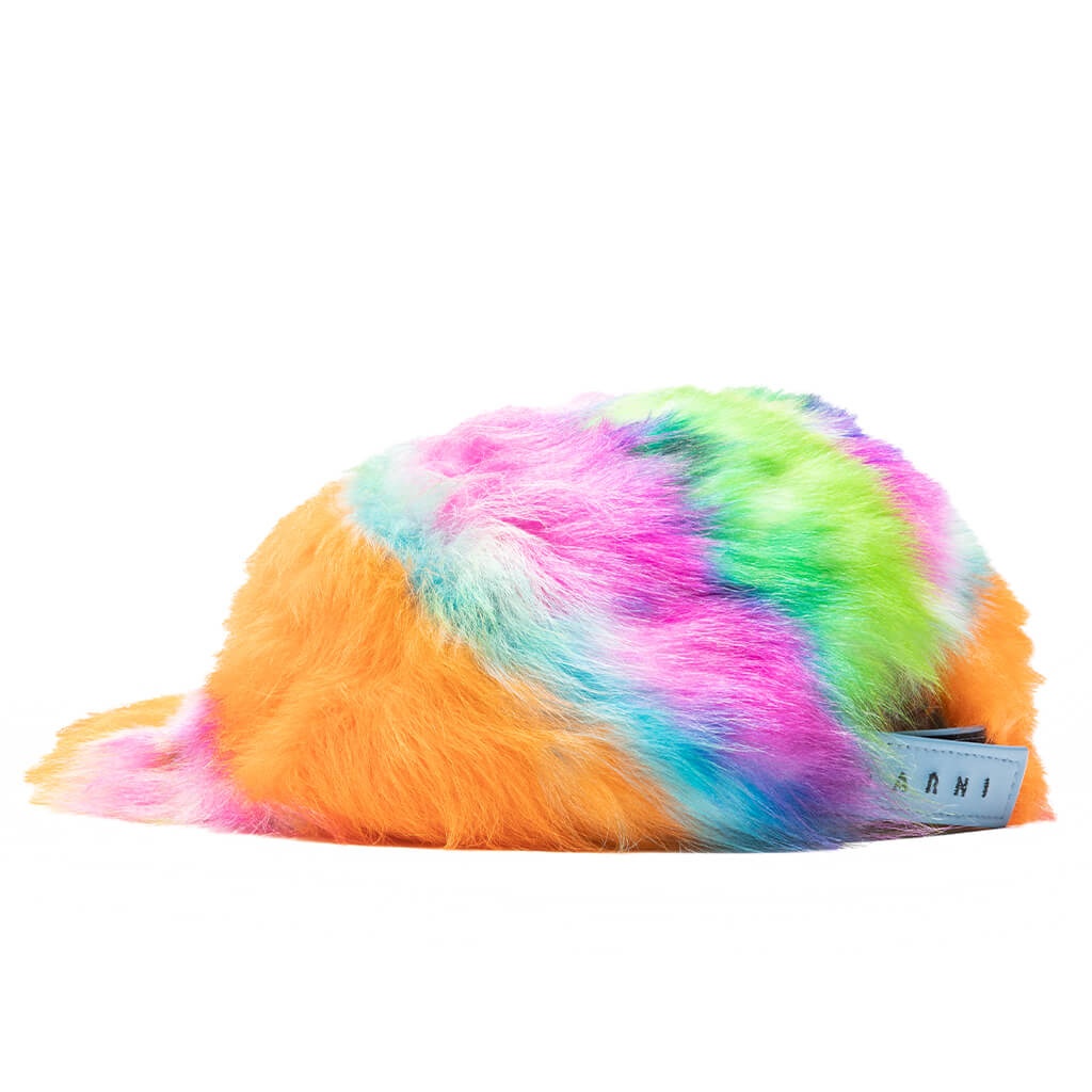 MARNI SHEARLING BASEBALL HAT - ORANGE - 3
