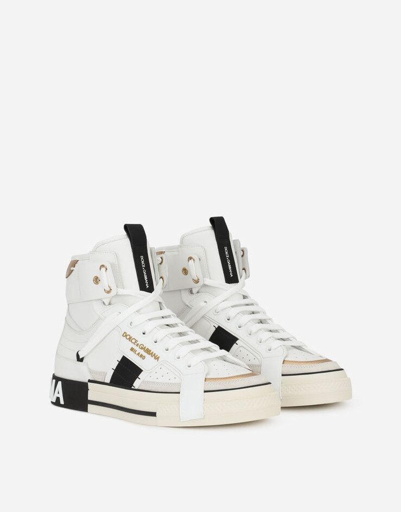Dolce & Gabbana Calfskin 2.Zero custom high-top sneakers with contrasting details outlook
