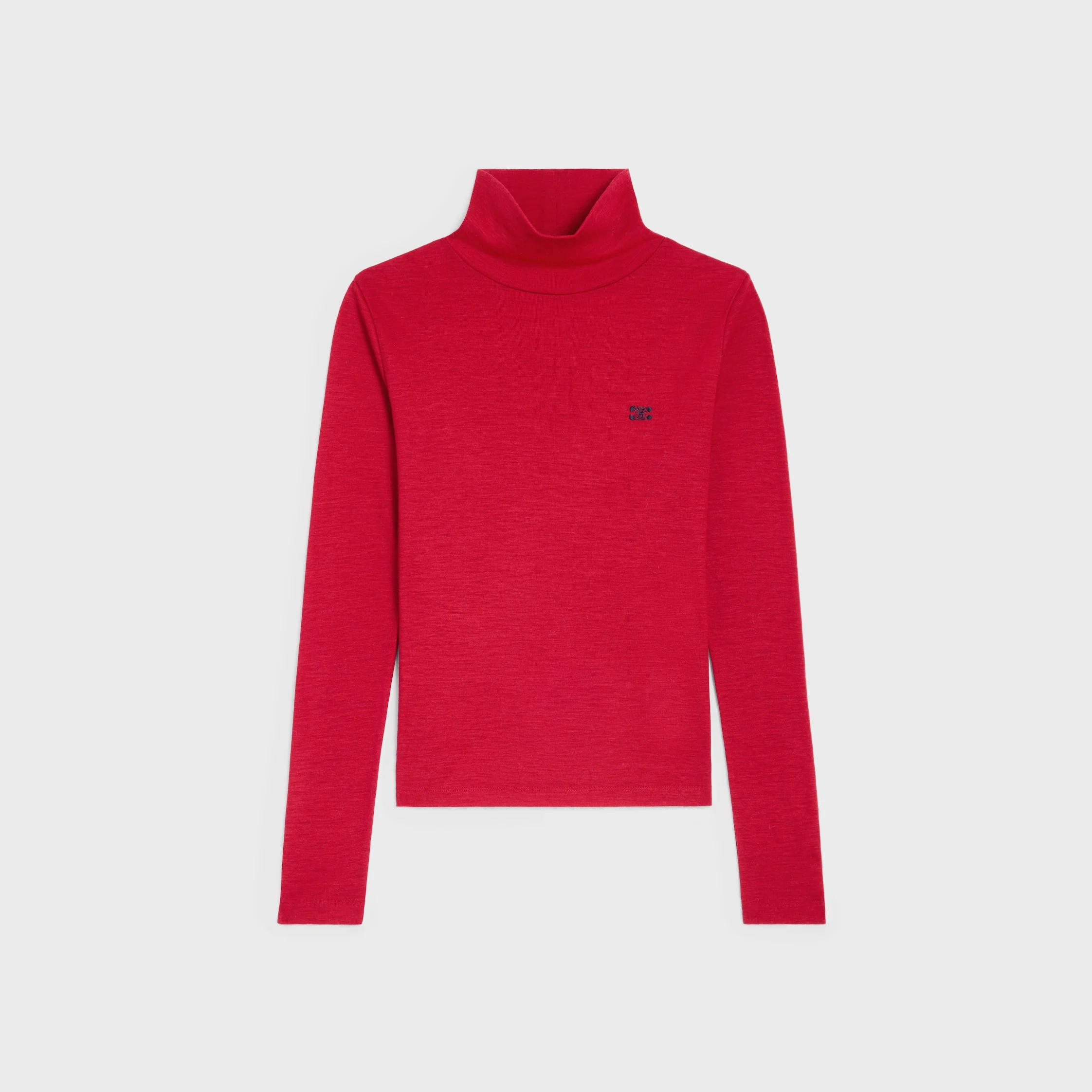 turtleneck top IN wool jersey - 1