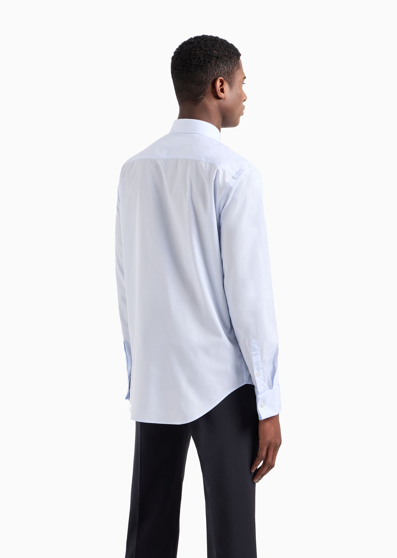 Cotton-poplin shirt with classic collar - 3
