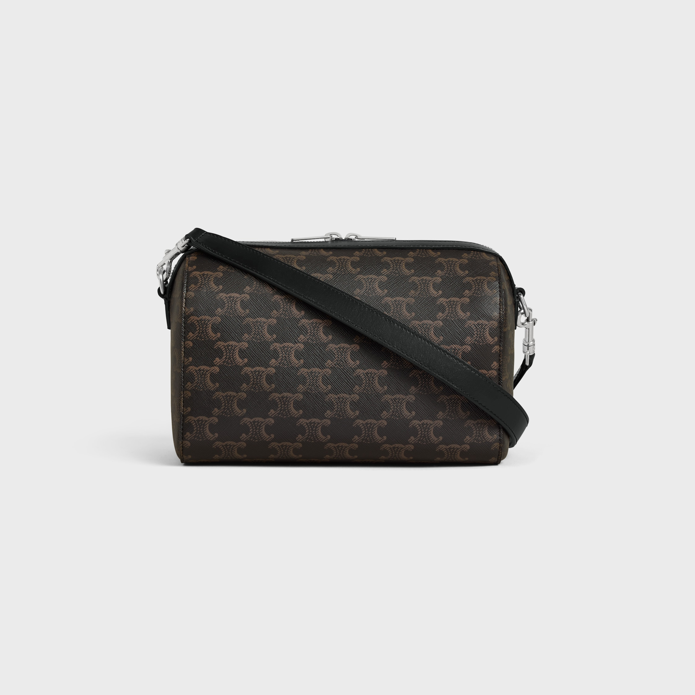 MINI BOSTON IN TRIOMPHE CANVAS AND CALFSKIN - 3