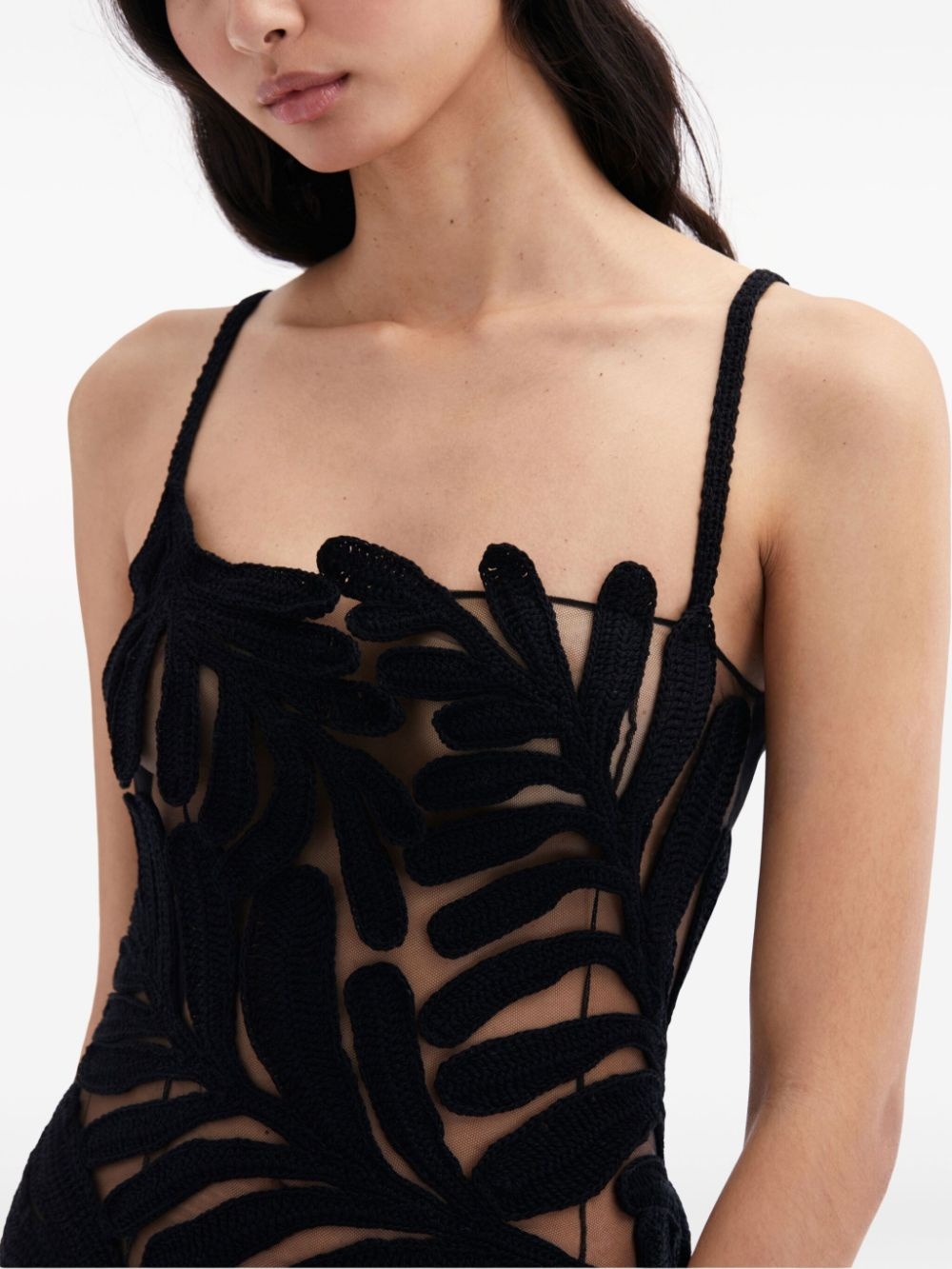 Fern crochet-knit midi dress - 5