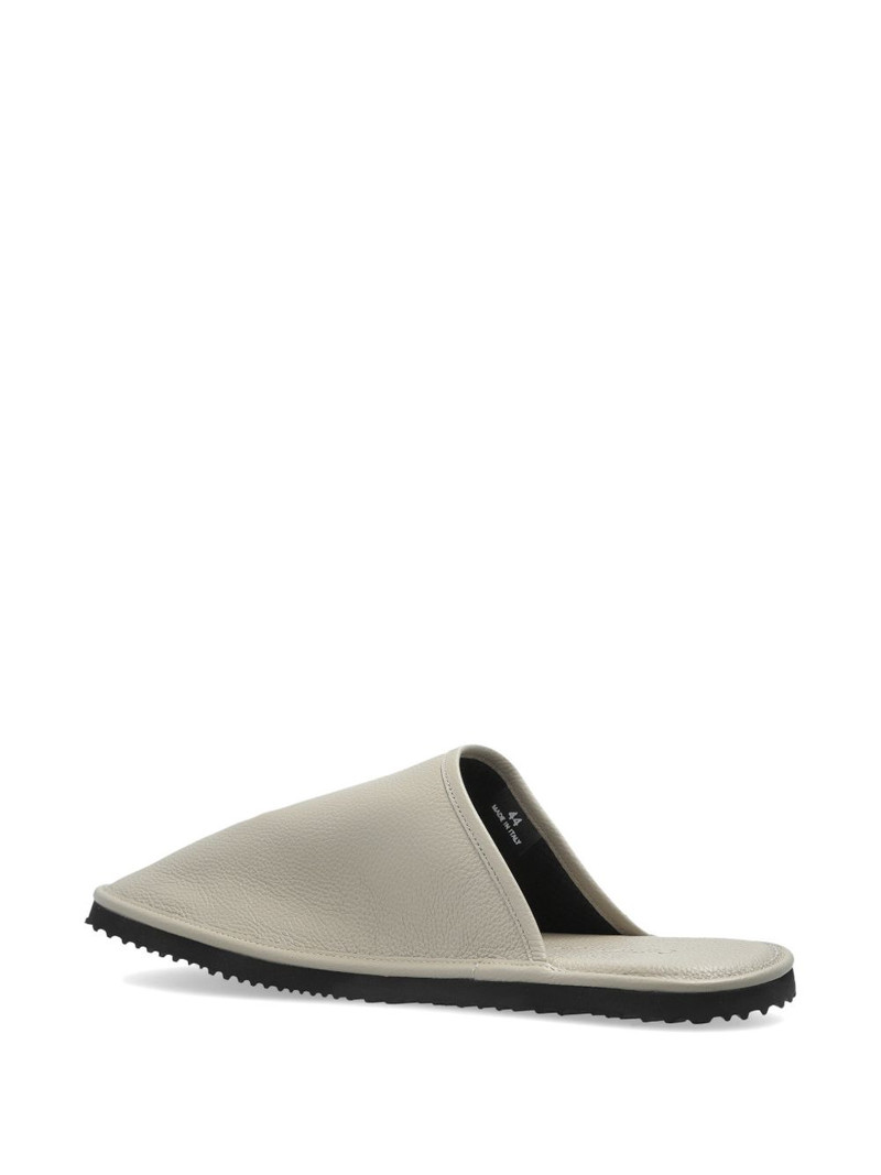logo print leather slippers 3