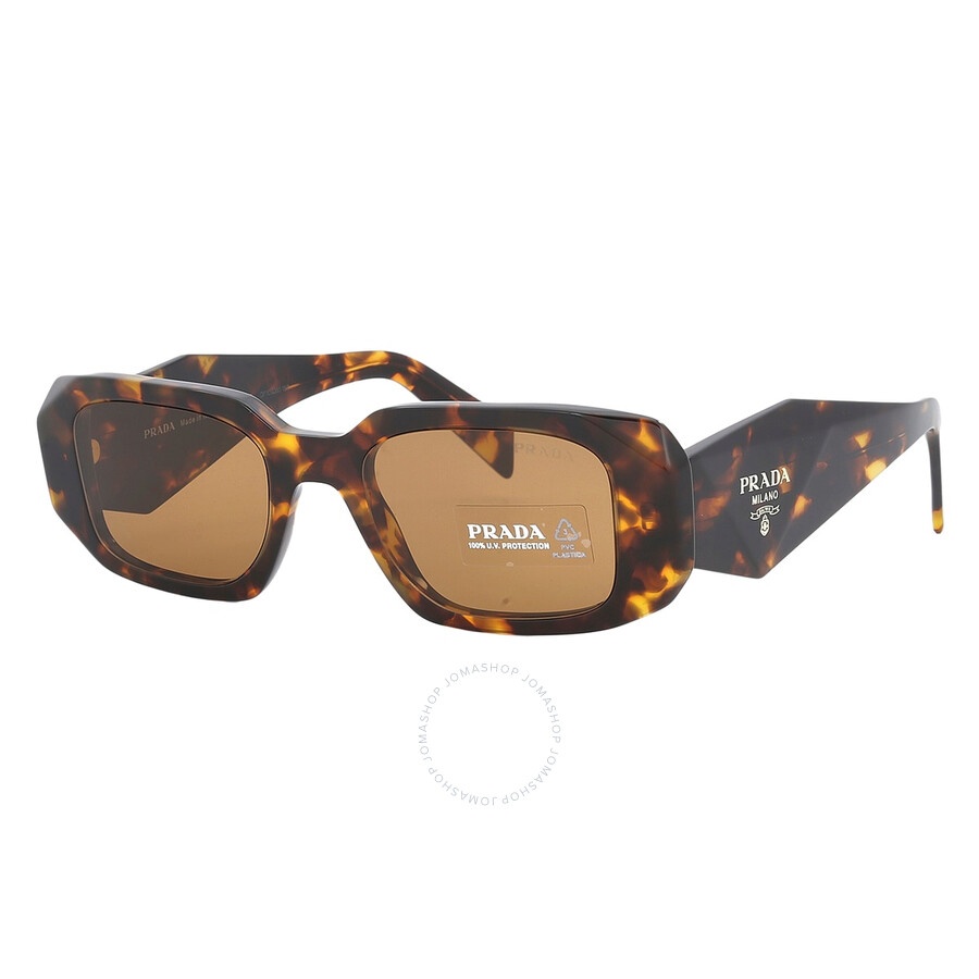 Prada Light Brown Rectangular Ladies Sunglasses PR 17WS VAU2Z1 49 - 3