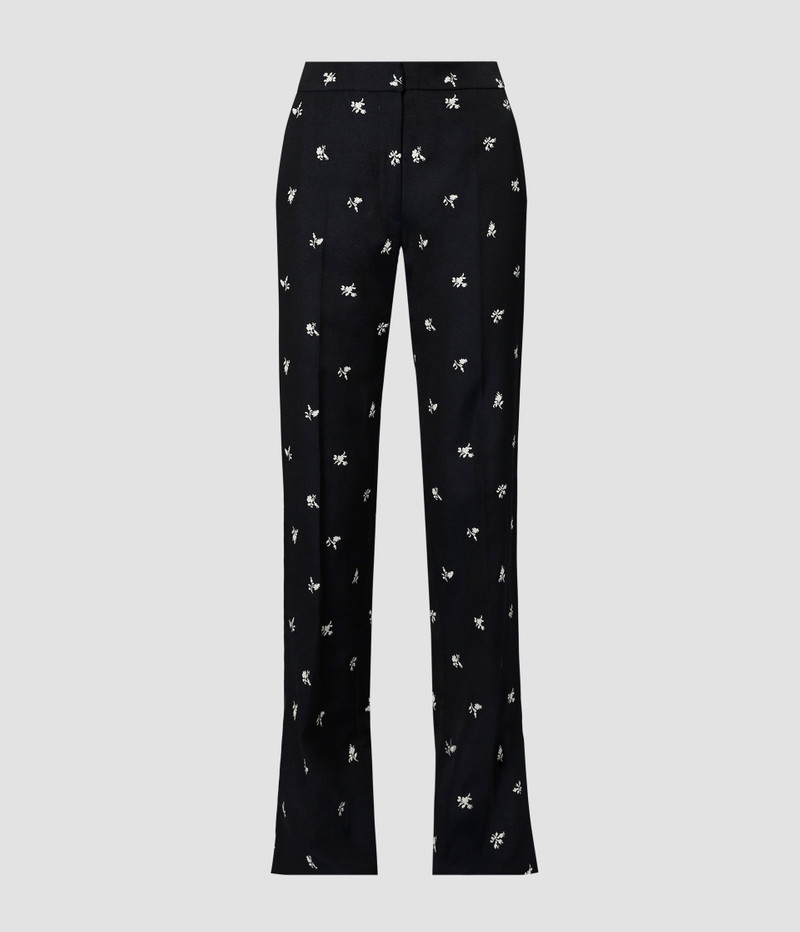STRAIGHT JACQUARD FULL LENGTH TROUSER - 1