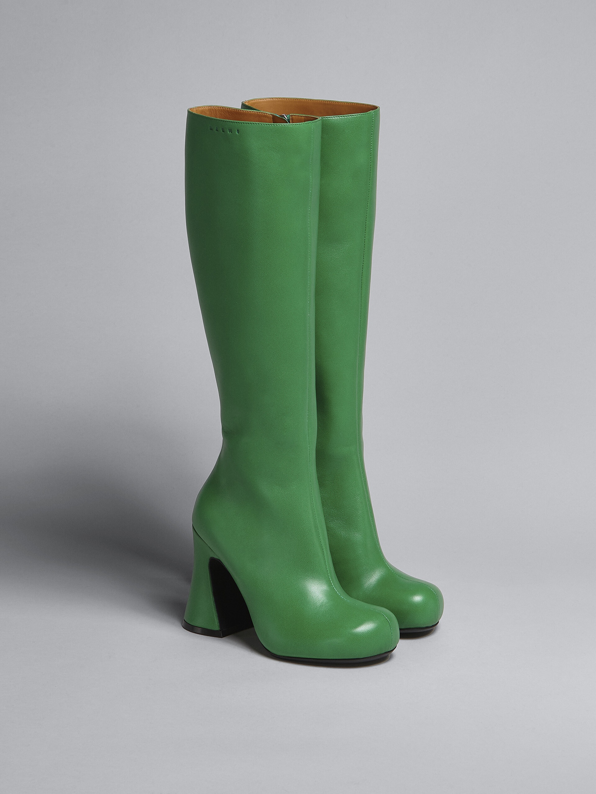 GREEN LEATHER BOOT - 2
