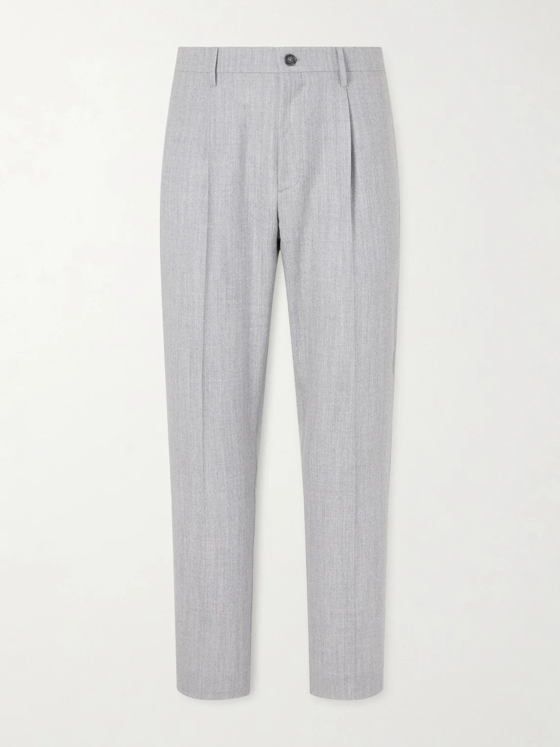 Straight-Leg Wool Trousers - 1