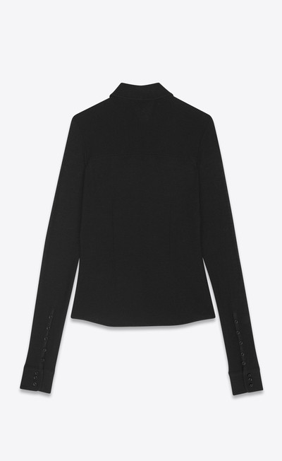 SAINT LAURENT fitted shirt in wool jersey outlook