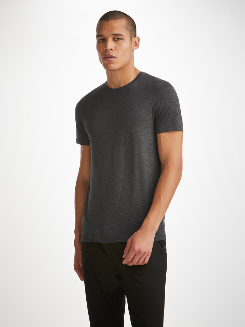 Men's T-Shirt London 12 Micro Modal Black - 5