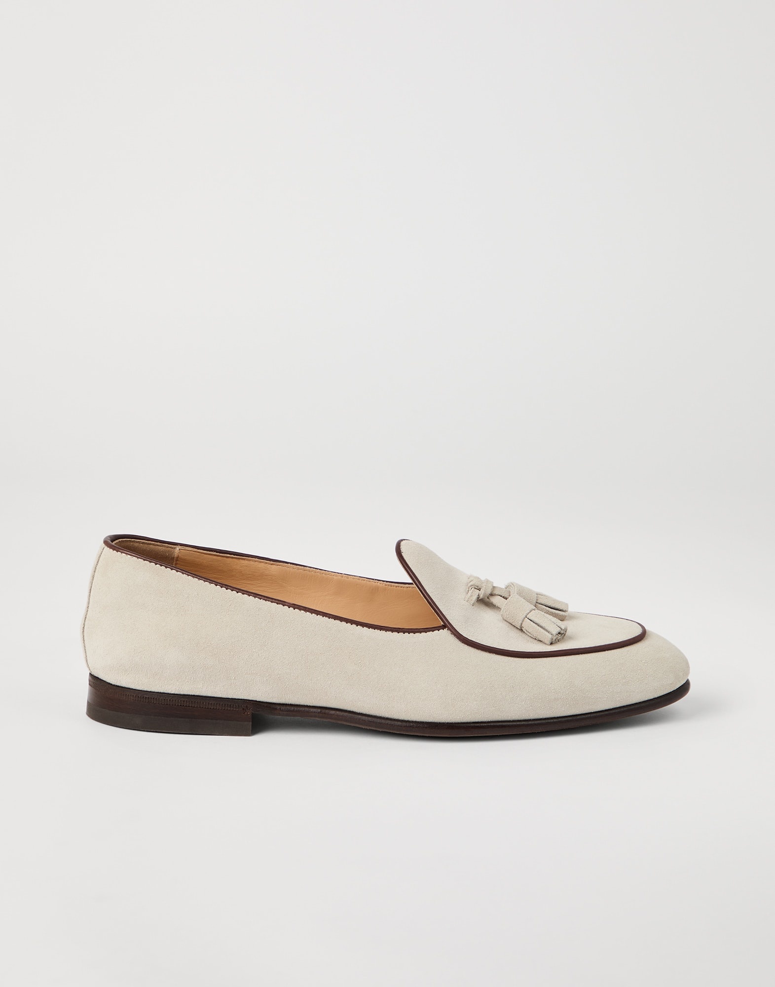 Suede Belgian loafer with tassels - 5