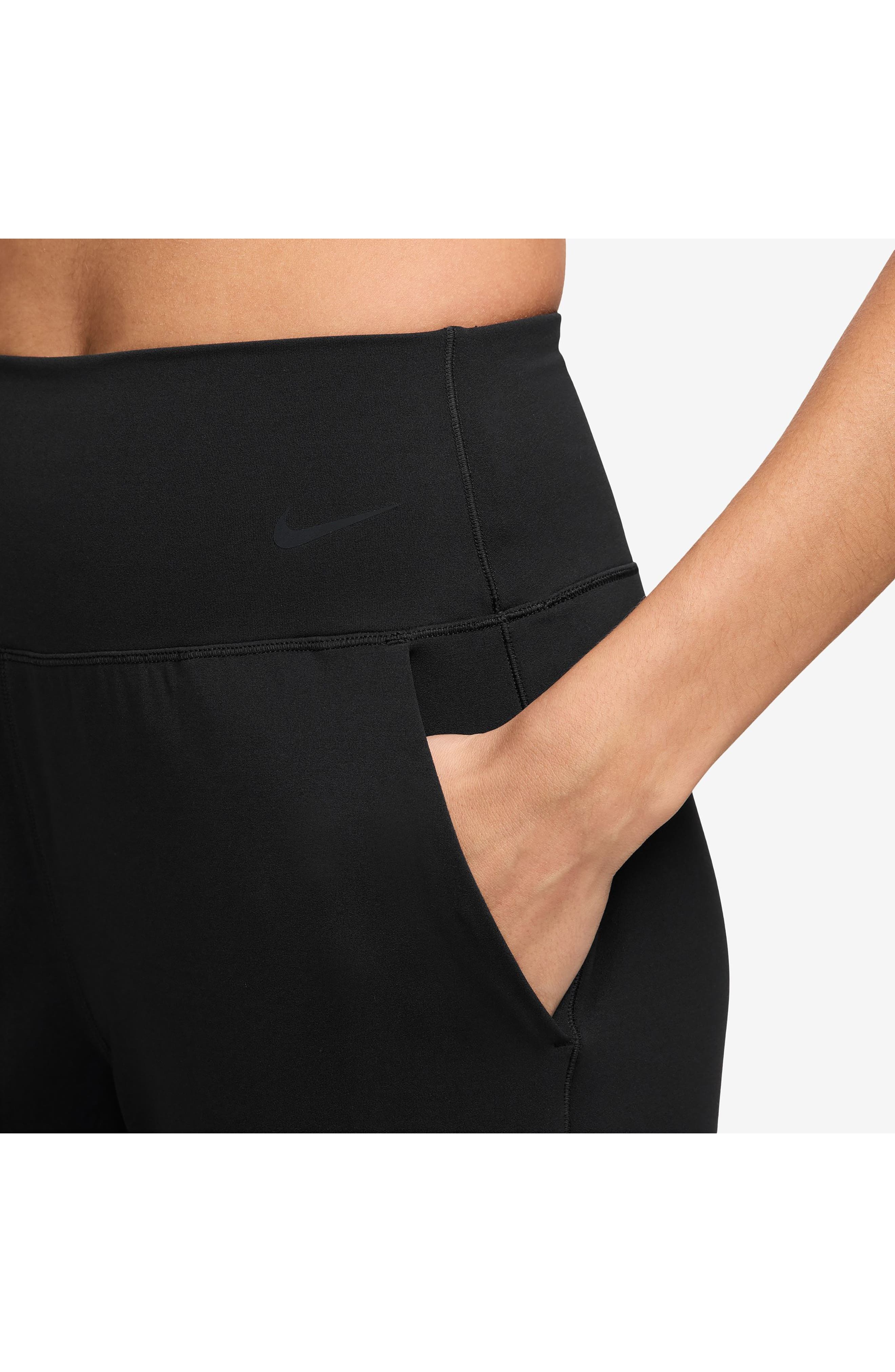 Nike Zenvy Dri-FIT High Waist Wide Leg Pants in 010 Black/pcg3C at Nordstrom - 3