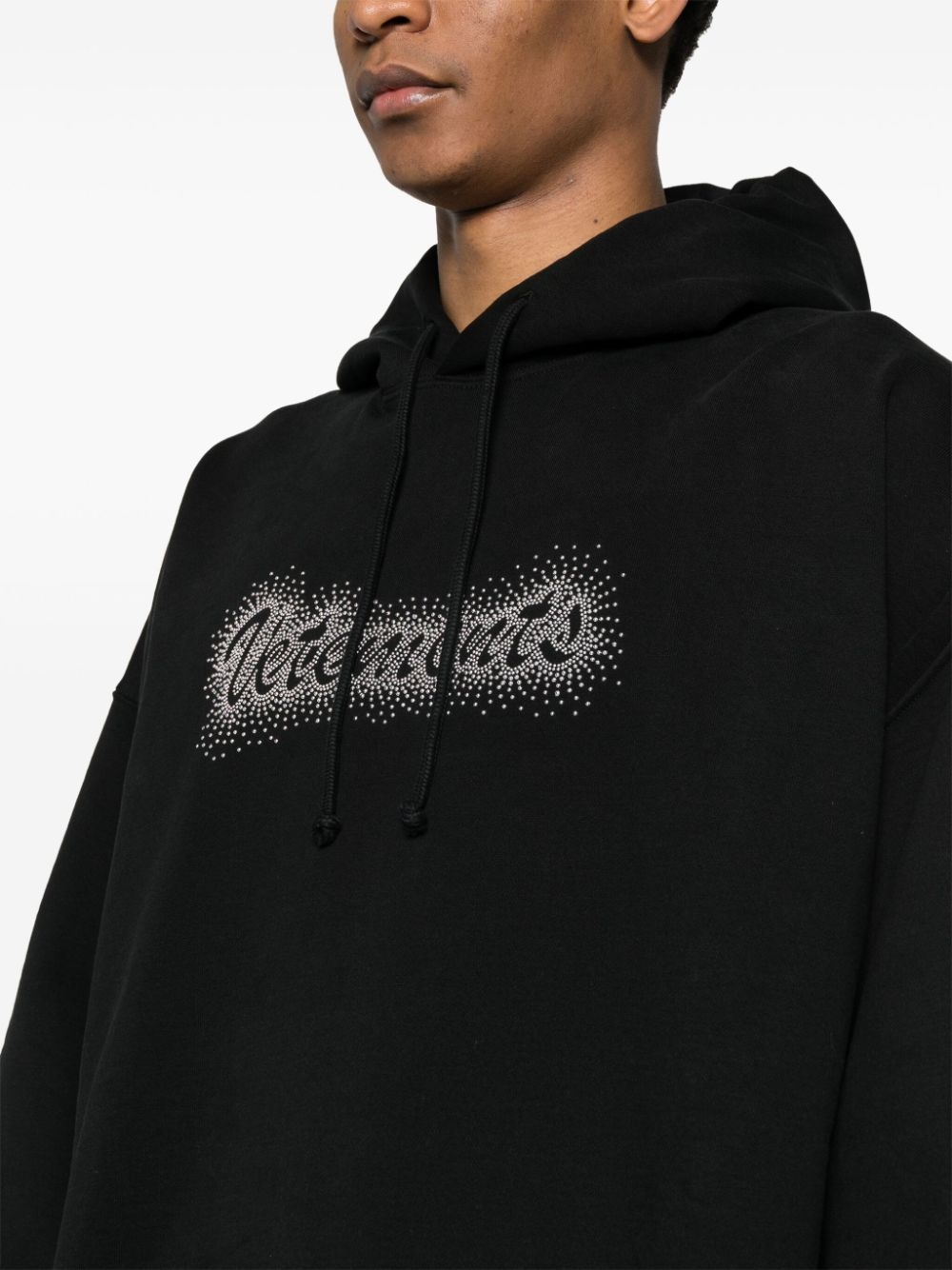 studded-logo cotton-blend hoodie - 6