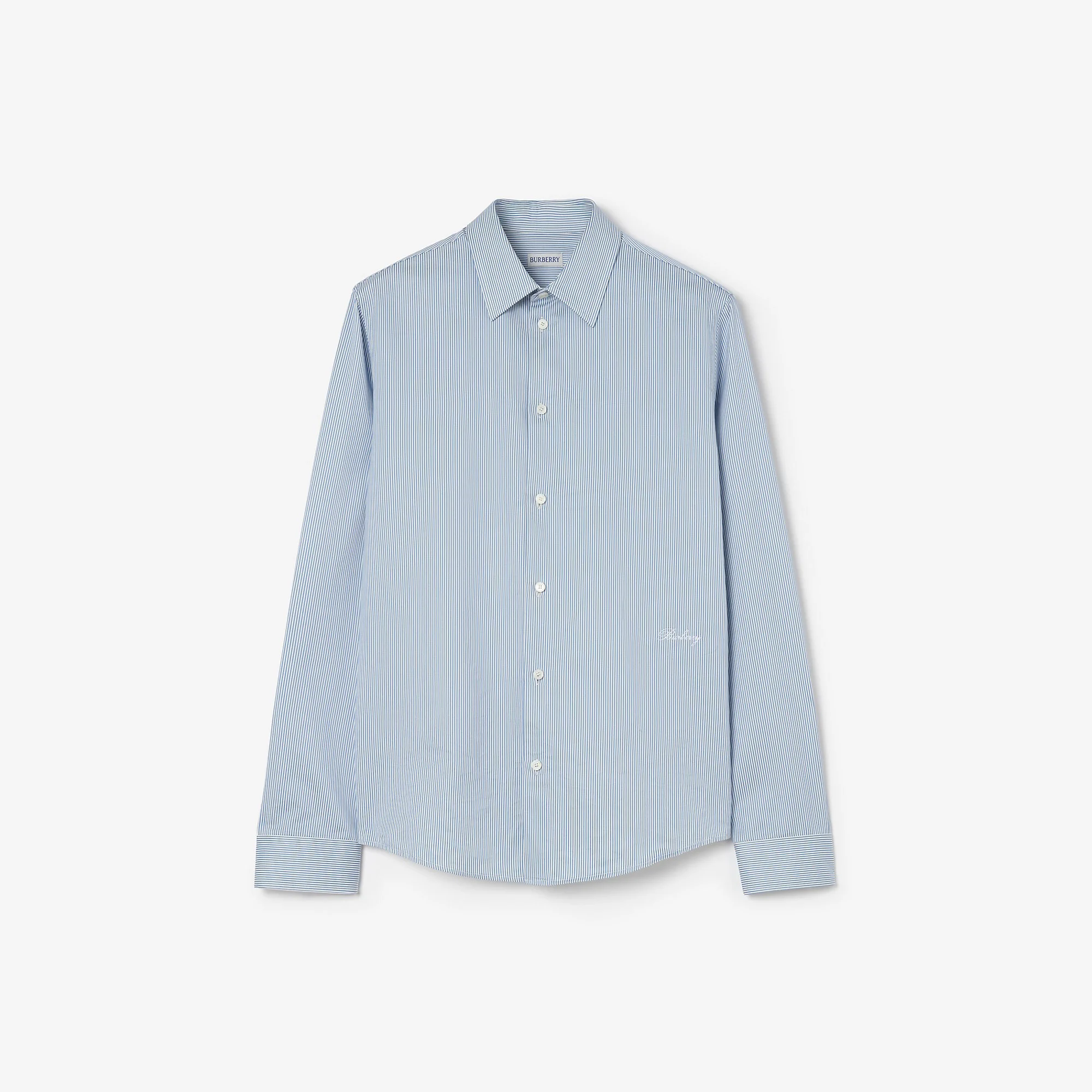 Slim Fit Striped Cotton Shirt - 1