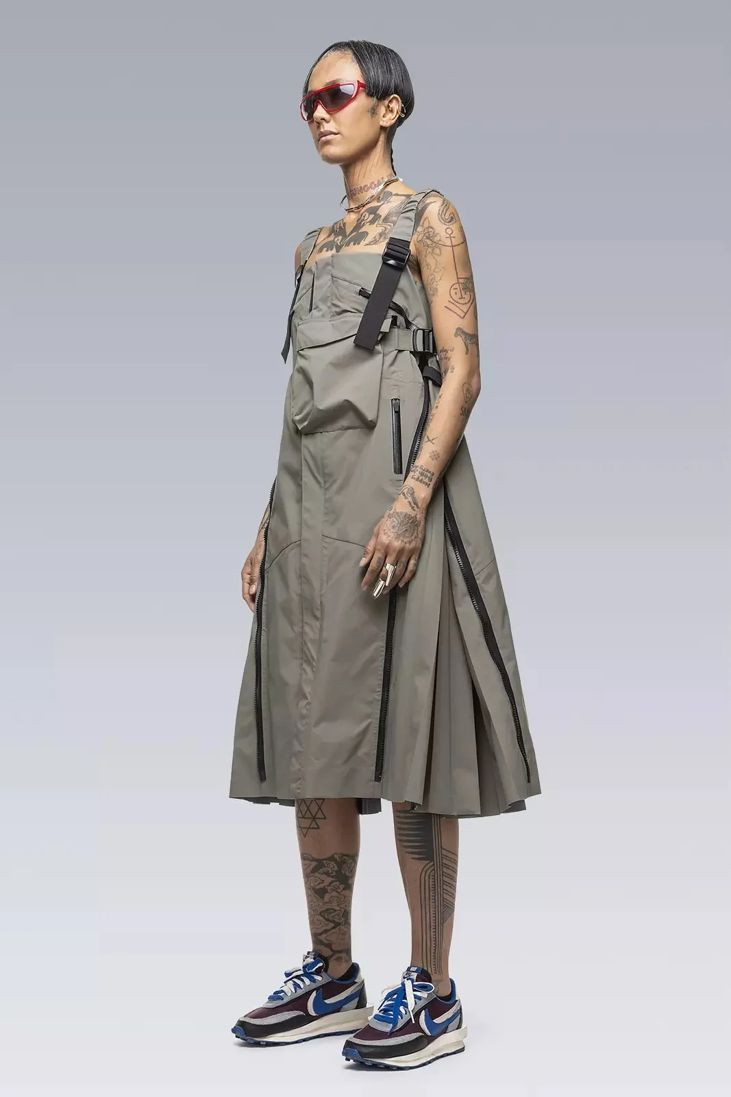 販*中様 sacai/ACRONYM Trench Alpha Green L ACRONYM SAC-J2760 sacai / ACRONYM Trench Coat Alpha Green | REVERSIBLE