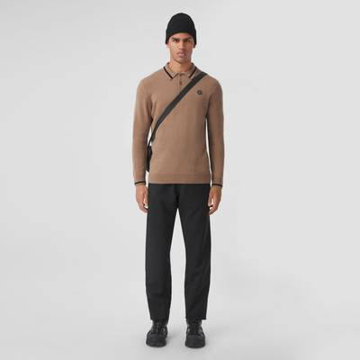 Burberry Long-sleeve Monogram Motif Cashmere Polo Shirt outlook