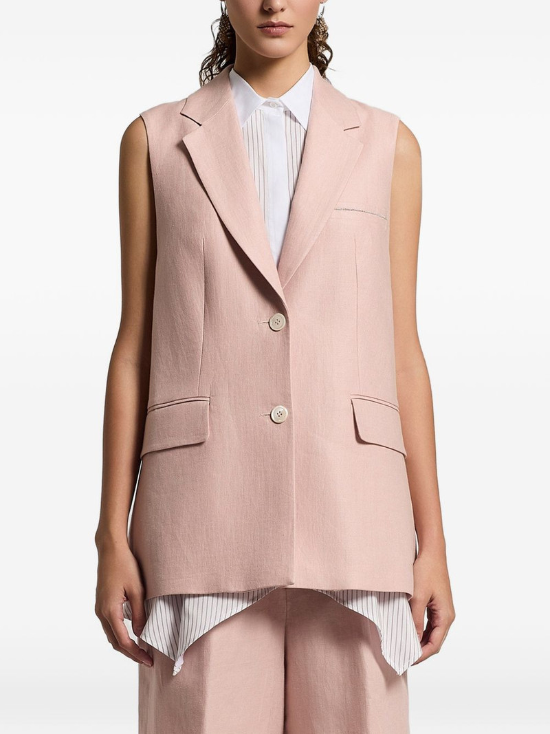 buttoned sleeveless jacket 1