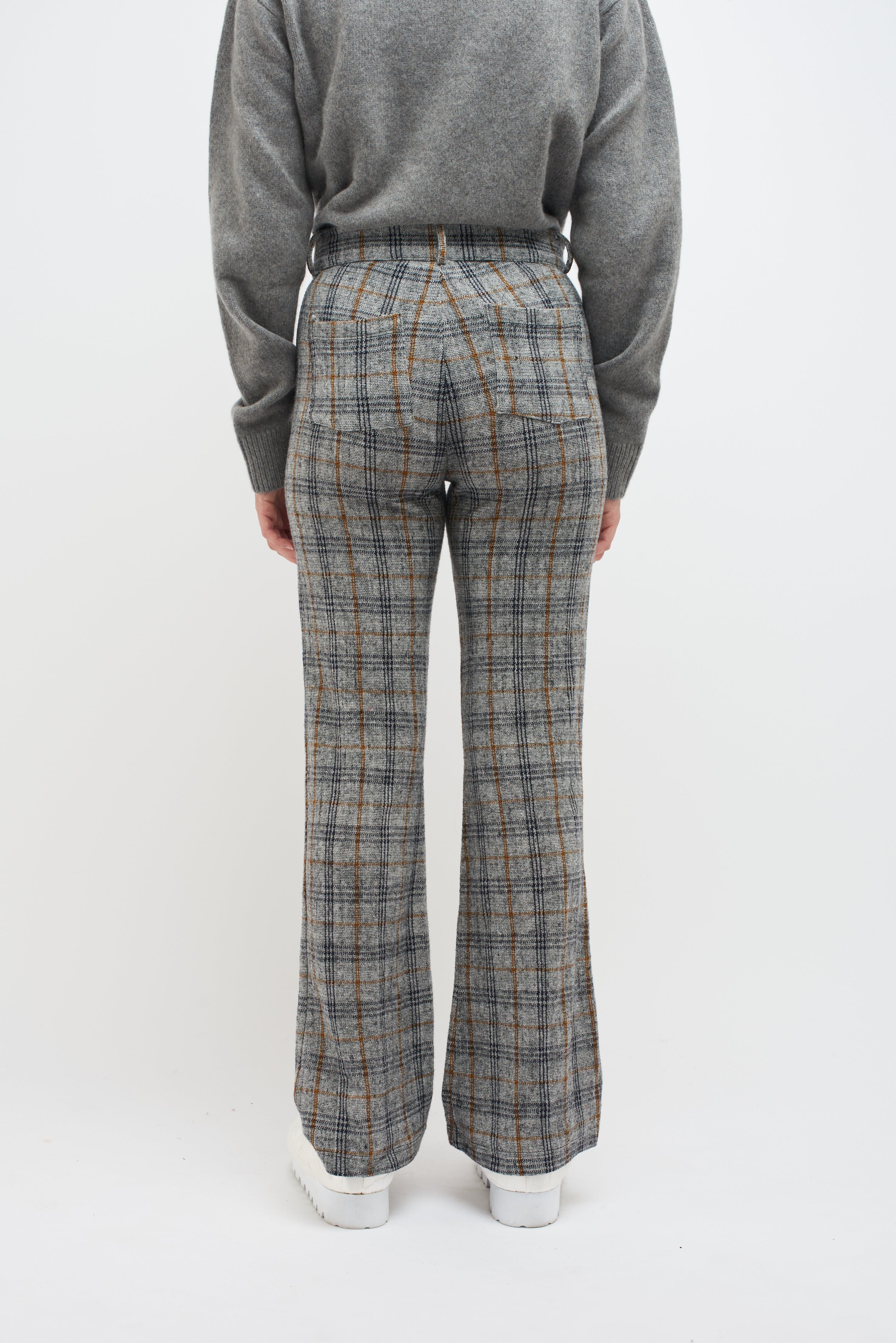 VINTAGE PLAID WOMEN'S FLARE PANT - 3