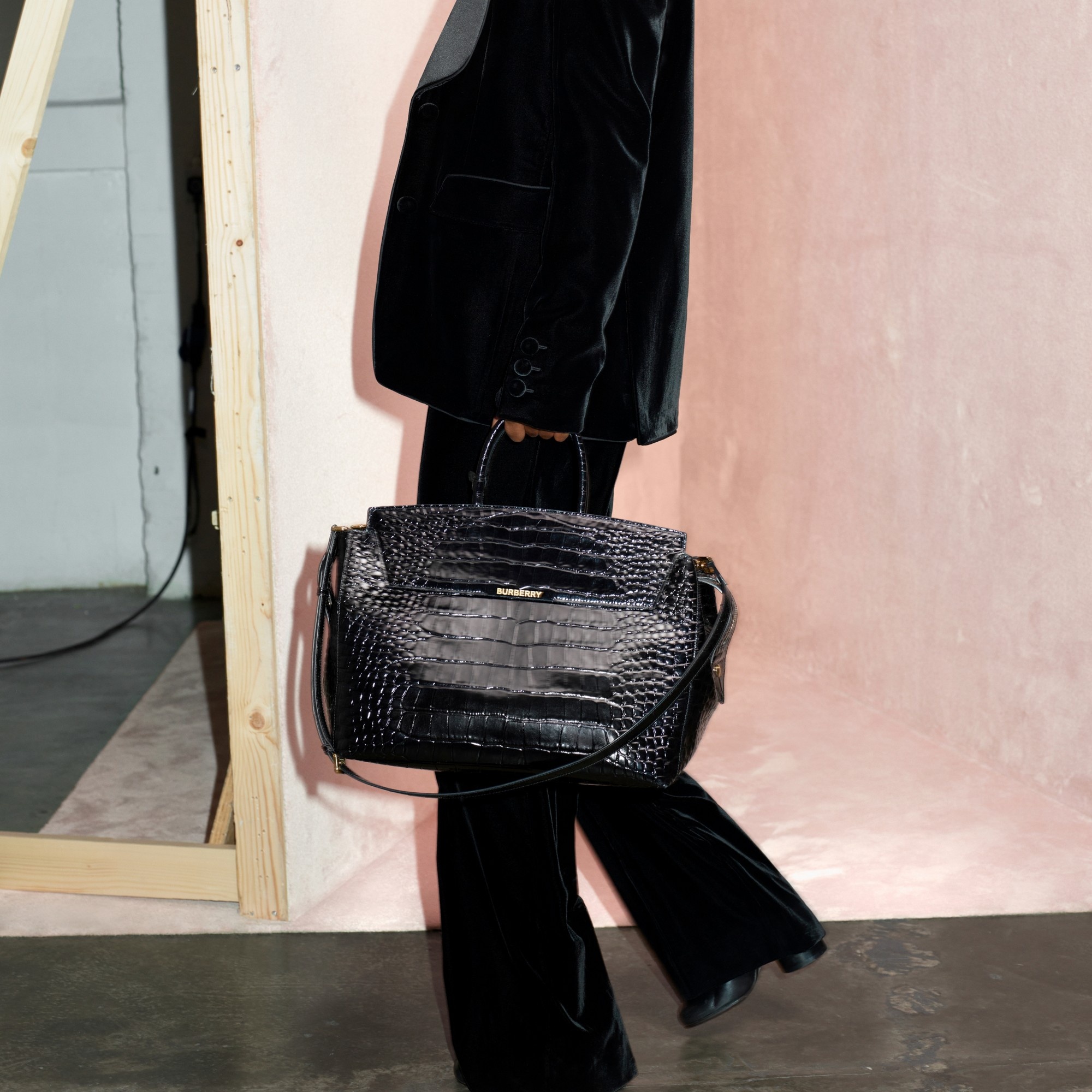 Embossed Leather Medium Catherine Bag - 10