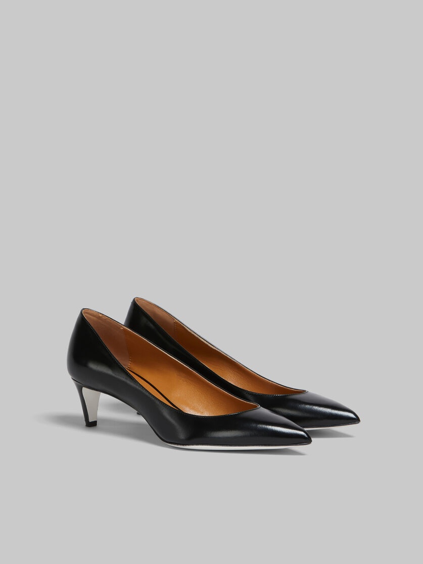 BLACK PALMELLATO LEATHER RHYTHM PUMP - 2