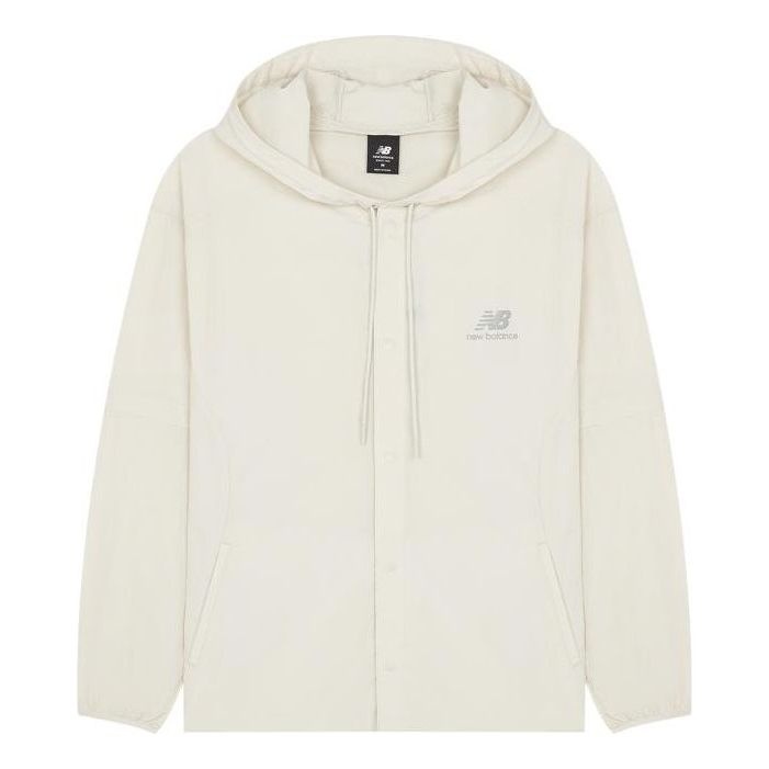 New Balance Logo Print Casual Jacket 'White' AMJ22368-CFO - 1