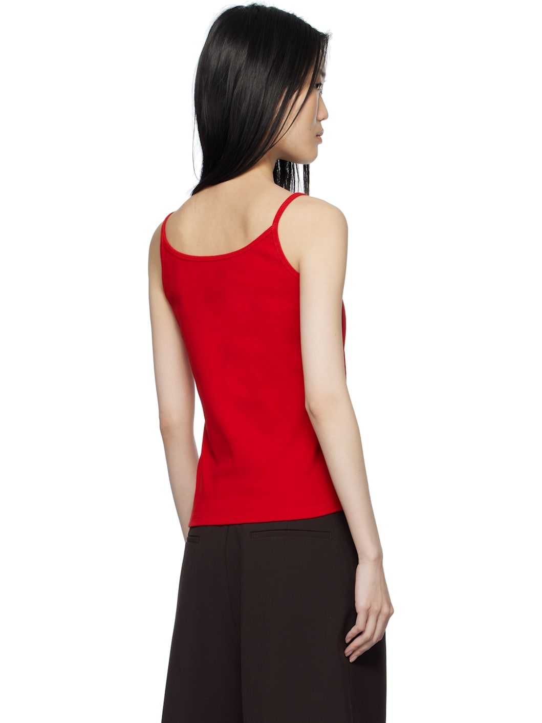 Red Square Neck Tank Top - 3