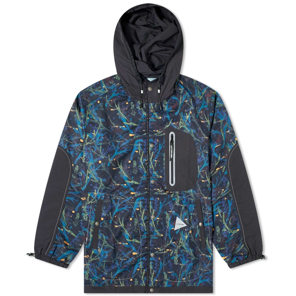 And Wander Printed Vent Hooded Jacket - 1