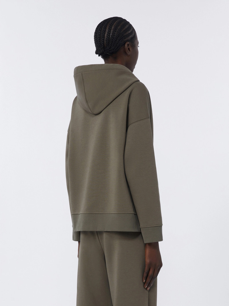 ANDREA Technical cotton jersey sweatshirt - KAKI 4